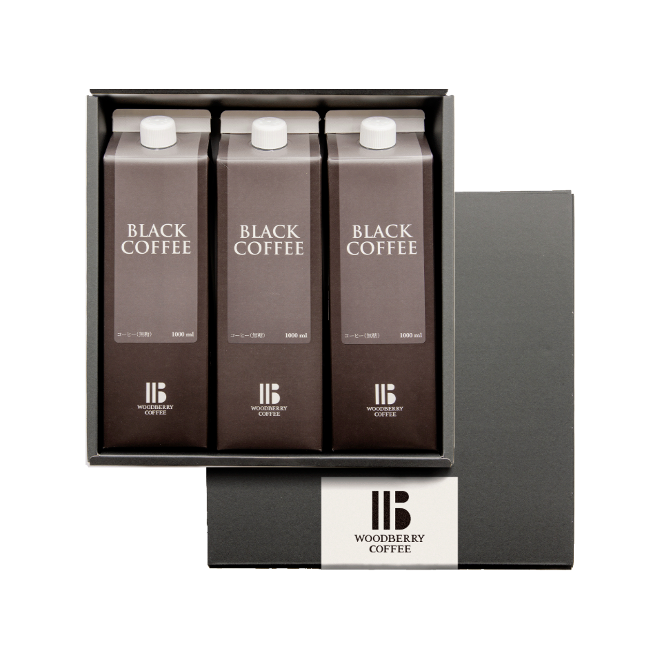 リキッドコーヒー(無糖) ギフトボックス 1000ml × 3本