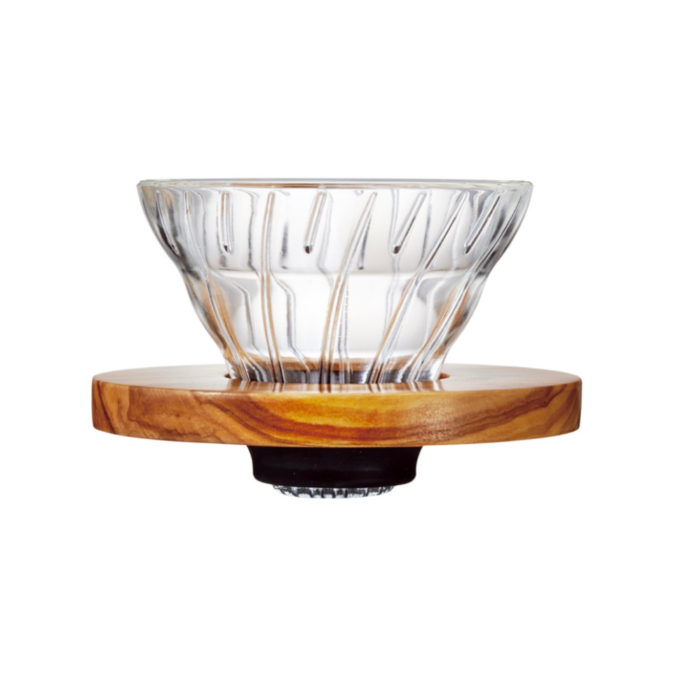 HARIO ハリオ V60 グラスドリッパー オリーブウッド 01(1-2杯用)