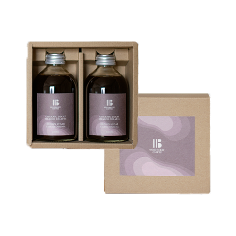 コーヒーシロップ 「メキシコ チアパス デカフェ」 ギフトボックス (加糖) 250ml × 2本入り