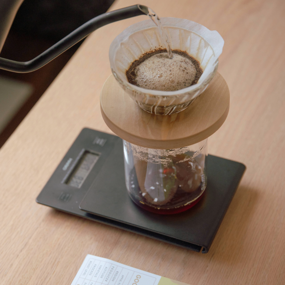 HARIO ハリオ V60 グラスドリッパー オリーブウッド 01(1-2杯用)