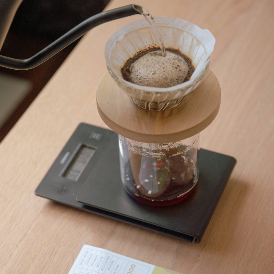 HARIO ハリオ V60 グラスドリッパー オリーブウッド 02（1-4杯用）