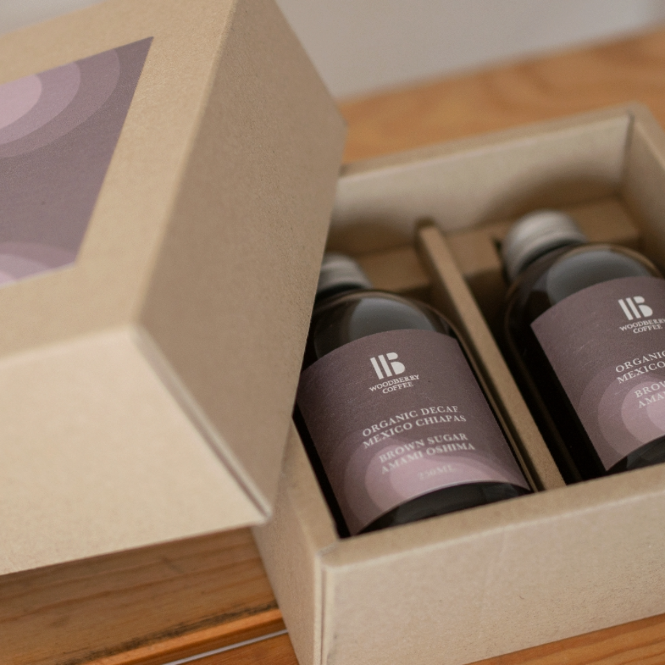 コーヒーシロップ 「メキシコ チアパス デカフェ」 ギフトボックス (加糖) 250ml × 2本入り