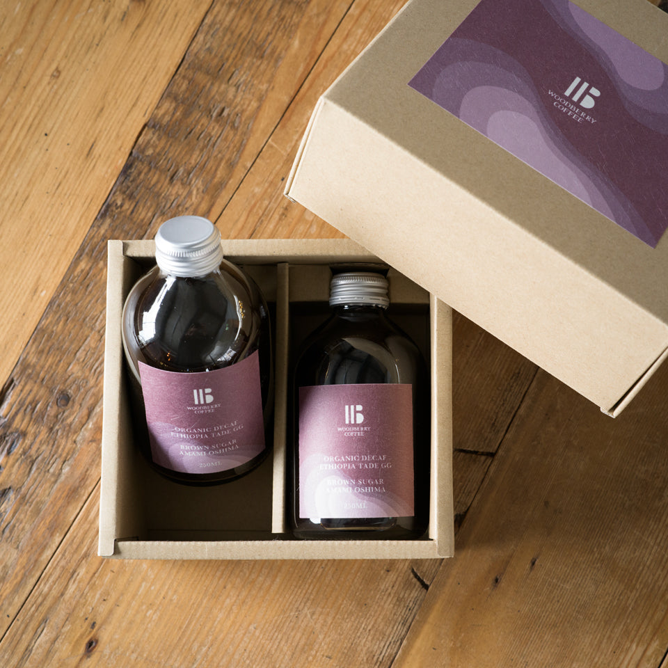 コーヒーシロップ 「エチオピア タデ農園 デカフェ」 ギフトボックス (加糖) 250ml × 2本入り