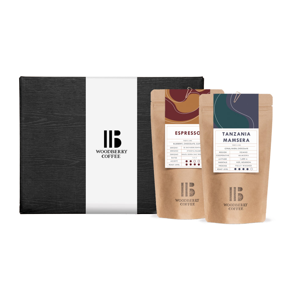 コーヒー豆 ギフトボックス (深煎り150g × 2種類)