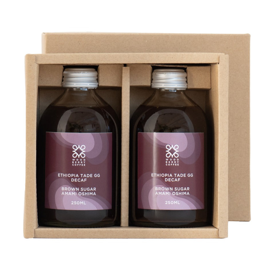 コーヒーシロップ 「エチオピア タデ農園 デカフェ」 ギフトボックス (加糖) 250ml × 2本入り